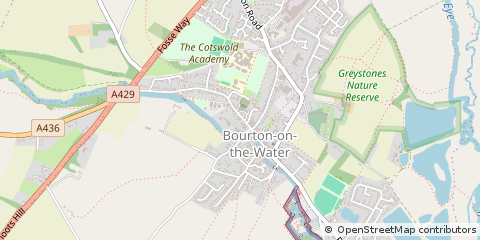 Map of Bourton on the Water, Gloucestershire