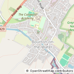 Map of Bourton on the Water, Gloucestershire