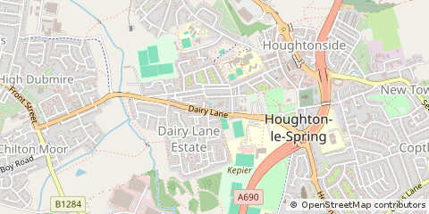 Map of Houghton LE Spring