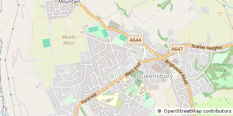 Map of Bradford, West Yorkshire