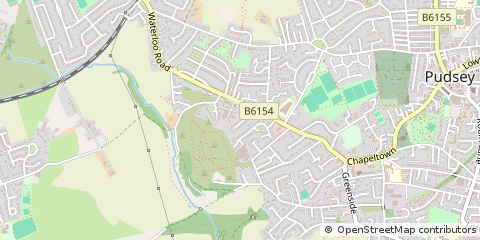 Map of Pudsey, West Yorkshire