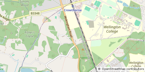 Map of Crowthorne, Berkshire