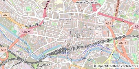 Map of Leeds, West Yorkshire