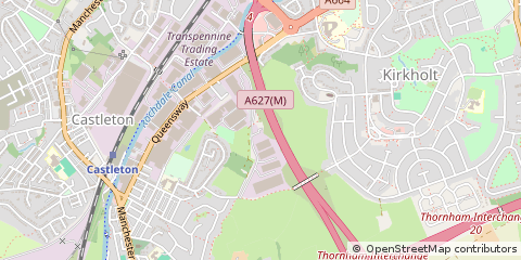 Map of Rochdale, Greater Manchester