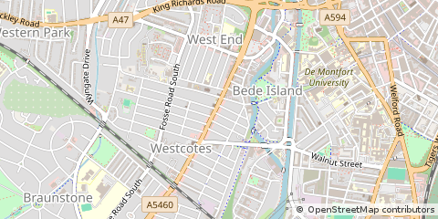 Map of Leicester