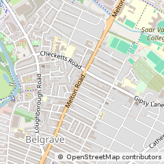 Map of Leicester, Leicestershire