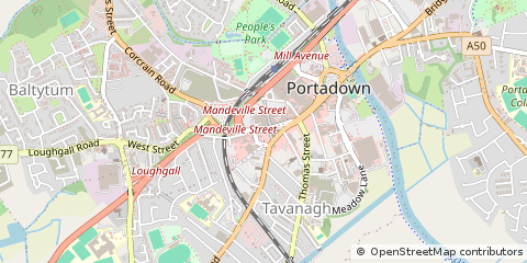 Map of Craigavon, County Armagh