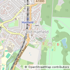 Map of OLD Hatfield, Hertfordshire