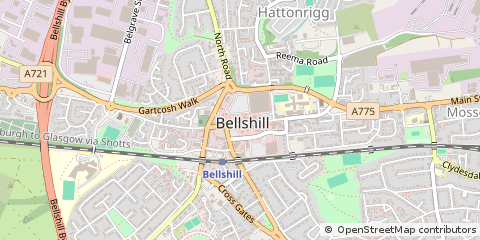 Map of Bellshill, Lanarkshire