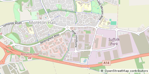 Map of Bury ST Edmunds, Suffolk