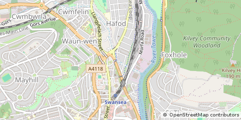 Map of Swansea