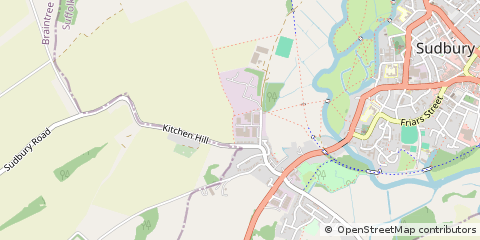 Map of Sudbury, Suffolk
