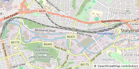 Map of Stalybridge, Cheshire