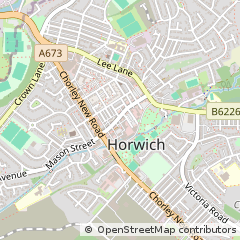 Map of Bolton, Lancs