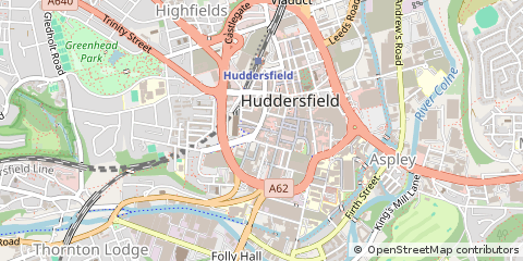 Map of Huddersfield