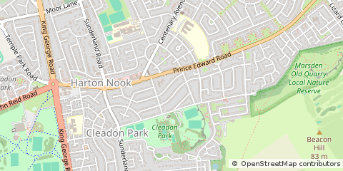 Map of South Shields, Tyne and Wear
