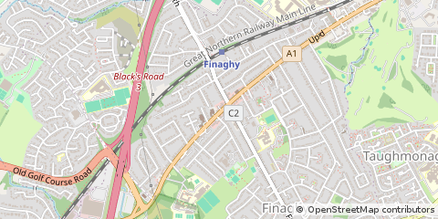 Map of Belfast, County Antrim