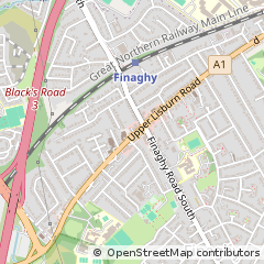 Map of Belfast, County Antrim