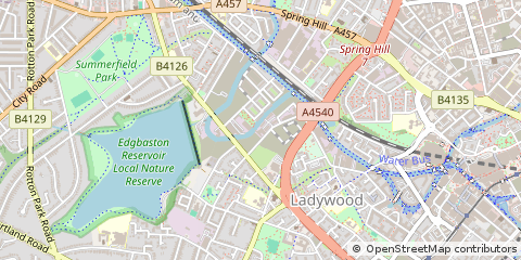 Map of Birmingham, West Midlands