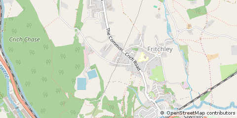 Map of Fritchley, Derbyshire