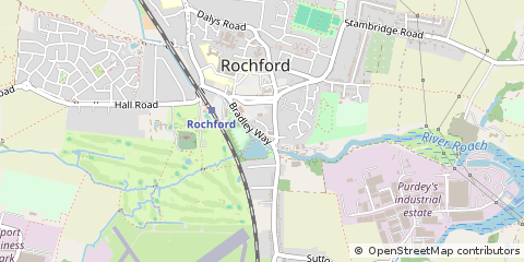 Map of Rochford, Essex