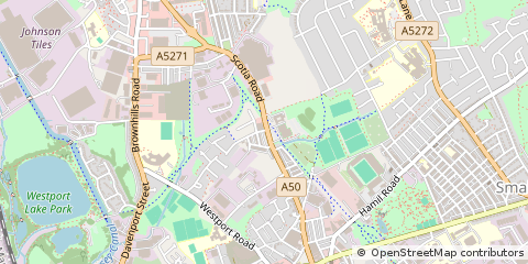 Map of Stoke-on-Trent, Staffordshire