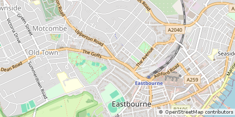 Map of Eastbourne, East Sussex