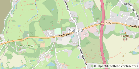 Map of Nutfield, Redhill