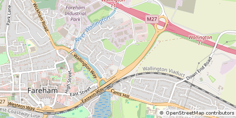 Map of Fareham, Hampshire