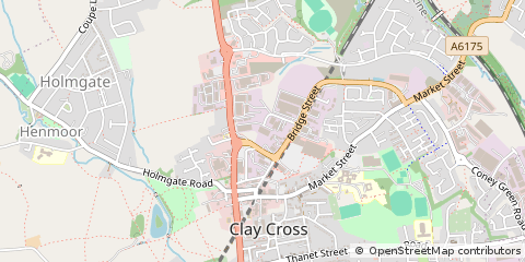 Map of Chesterfield, Derbyshire