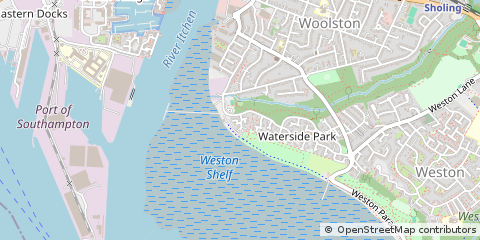 Map of Southampton, Hampshire