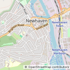 Map of Newhaven, East Sussex