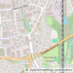 Map of Crawley, West Sussex