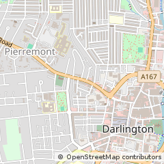 Map of Darlington, County Durham