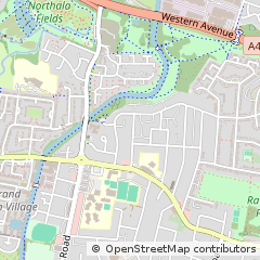 Map of Greenford, Middlesex
