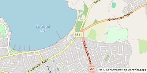 Map of Bangor, Down