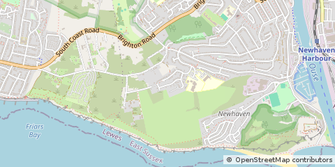 Map of Newhaven, East Sussex