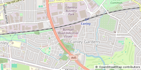 Map of Burnsall Road, Coventry