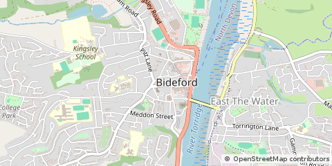 Map of Bideford, Devon