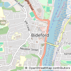 Map of Bideford, Devon