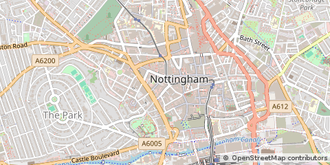 Map of Nottingham, Nottinghamshire