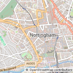 Map of Nottingham, Nottinghamshire