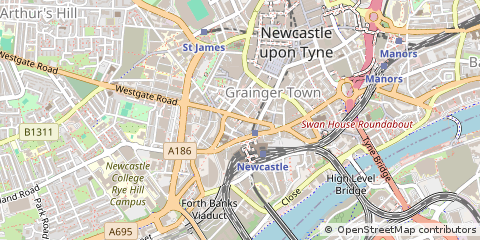 Map of Newcastle Upon Tyne