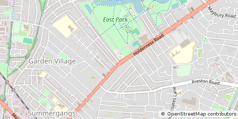 Map of Hull, East Riding of Yorkshire