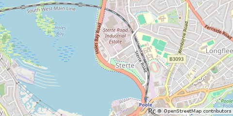Map of Poole, Dorset
