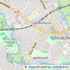 Map of Christchurch, Dorset