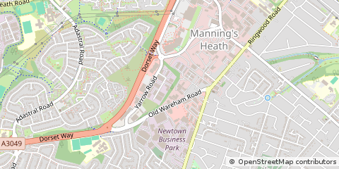 Map of Poole, Dorset