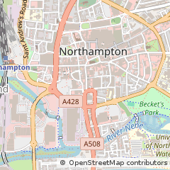 Map of Northampton, Northants