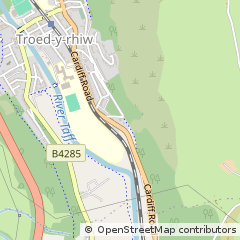 Map of Merthyr Tydfil, MID Glamorgan