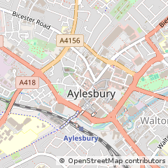 Map of Aylesbury, Buckinghamshire